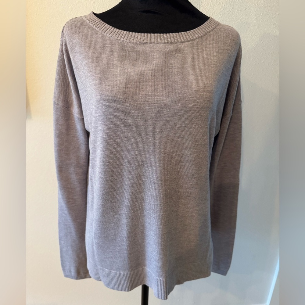 Lululemon Well Being Sweater *Cashmere (Heathered Lavender Grey) Size 10
